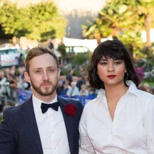 Isabella Laughland et son compagnon lors de la cérémonie de clôture du 27ème Festival du film britannique de Dinard, le 1er octobre 2016