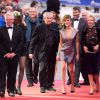 Phil Davies, Anne Parillaud, Claude Lelouch, Victoria Bedos, Julie Ferrier et Jalil Lespert lors de la cérémonie de clôture du 27ème Festival du film britannique de Dinard, le 1er octobre 2016