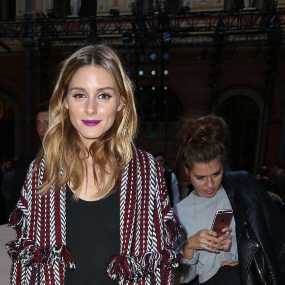 Olivia Palermo - Défilé Sonia Rykiel (collection prêt-à-porter printemps-été 2017) à l'École nationale supérieure des Beaux-Arts. Paris, le 3 octobre 2016.