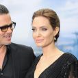 Angelina Jolie et Brad Pitt - Première du film "Maleficent" à Londres le 8 mai 2014.