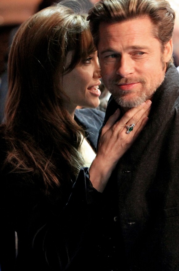 Brad Pitt et Angelina Jolie à Paris en novembre 2010.