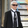 Karl Lagerfeld - Défilé de mode Chanel collection prêt-à-porter Printemps-Eté 2017 au Grand Palais lors de la fashion week à Paris, le 4 octobre 2016.