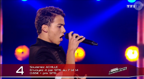 Achille dans "The Voice Kids 3" le 8 octobre 2016 sur TF1.