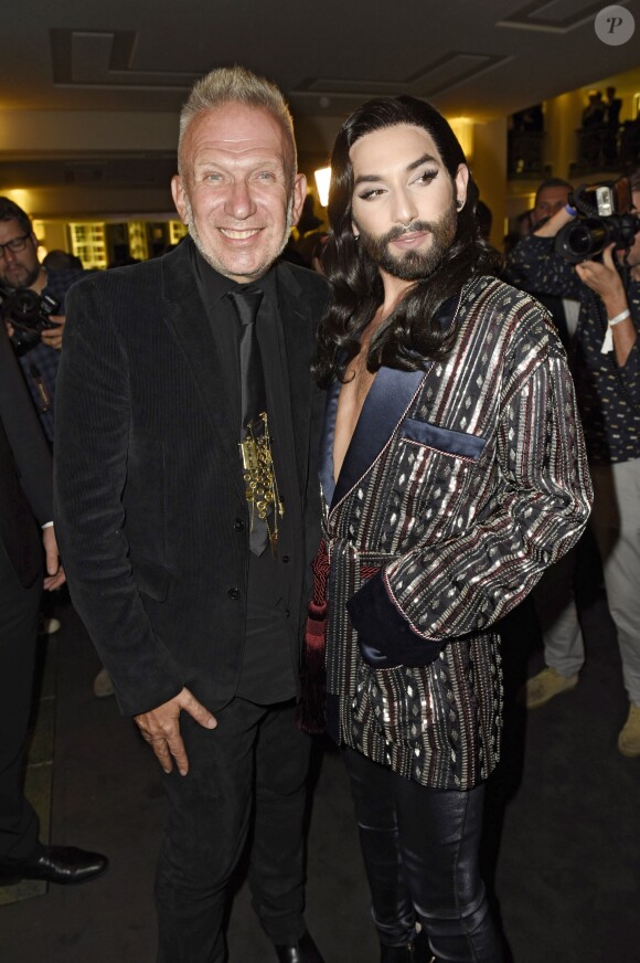 Jean-Paul Gaultier et Conchita Wurst - Première de "The One Grand Show" à Berlin, Allemagne, le 6 octobre 2016. © Future-Image/ZUMA Press/Bestimage