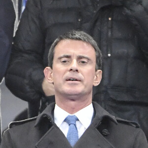 Le Premier ministre Manuel Valls au match de qualification pour la Coupe du Monde 2018, "France-Bulgarie" au Stade de France de Saint-Denis, le 7 octobre 2016