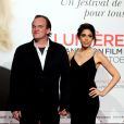 Quentin Tarantino et Daniella Pick au photocall de la cérémonie d'ouverture du 8ème festival Lumière de Lyon, le 8 octobre 2016. © Dominique Jacovides/Bestimage