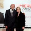 Gérard Collomb et sa femme Caroline au photocall de la cérémonie d'ouverture du 8ème festival Lumière de Lyon, le 8 octobre 2016. © Dominique Jacovides/Bestimage