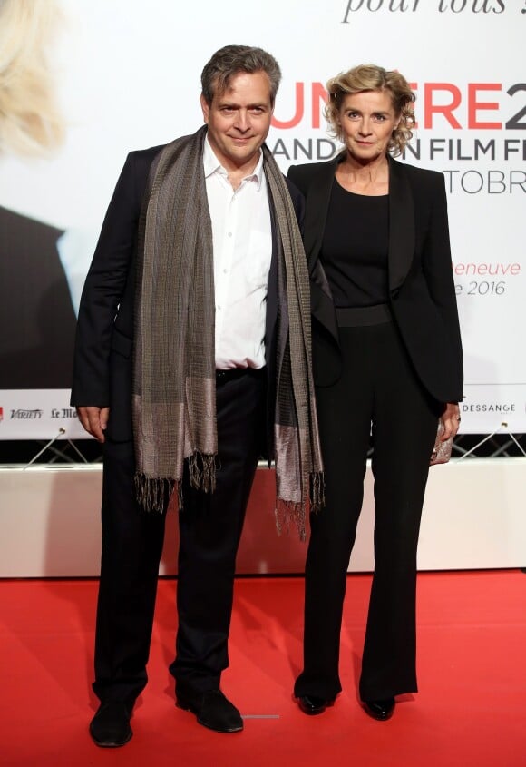 Eric De Chassey et sa femme Anne Consigny au photocall de la cérémonie d'ouverture du 8ème festival Lumière de Lyon, le 8 octobre 2016. © Dominique Jacovides/Bestimage