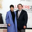 Walter Hill et sa femme Hildy Gottlieb au photocall de la cérémonie d'ouverture du 8ème festival Lumière de Lyon, le 8 octobre 2016. © Dominique Jacovides/Bestimage
