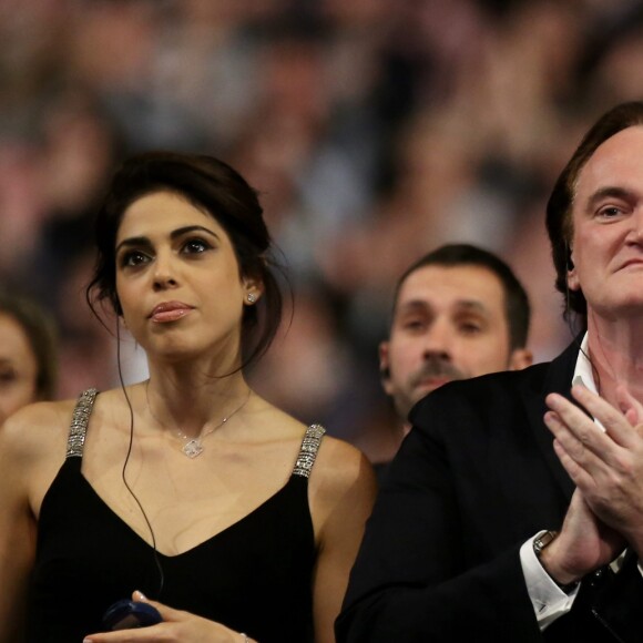 Quentin Tarantino et Daniella Pick à la cérémonie d'ouverture du 8ème festival Lumière de Lyon, le 8 octobre 2016. © Dominique Jacovides/Bestimage