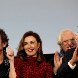 Jean-Loup Dabadie, Eric Lartigau, Elsa Zylberstein, Bertrand Tavernier et Lambert Wilson à la cérémonie d'ouverture du 8ème festival Lumière de Lyon, le 8 octobre 2016. © Dominique Jacovides/Bestimage