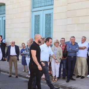 Exclusif - Jean Dujardin présente en avant-première "Brice 3" à Lesparre, son village d'enfance, le 23 Septembre 2016