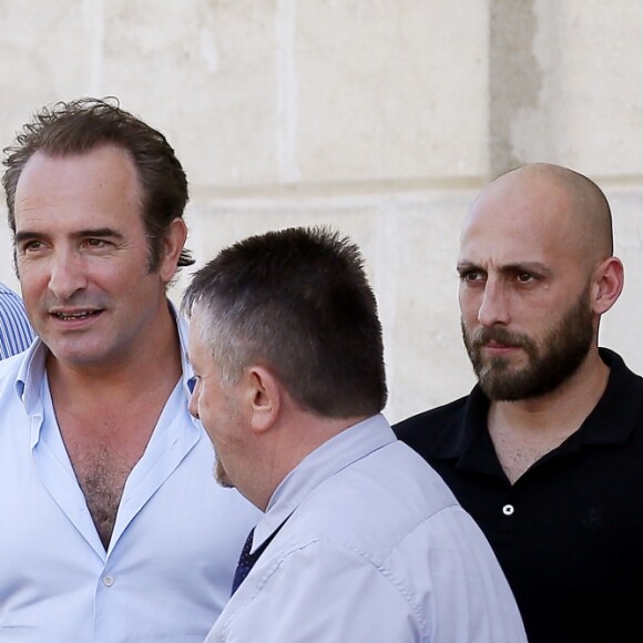 Exclusif - Jean Dujardin présente en avant-première "Brice 3" à Lesparre, son village d'enfance, le 23 Septembre 2016