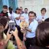 Exclusif - Jean Dujardin présente en avant-première "Brice 3" à Lesparre, son village d'enfance, le 23 Septembre 2016