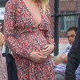 Exclusif - Candice Swanepoel enceinte est allée déjeuner avec Doutzen Kroes et son mari Sunnery James au restaurant Bar Pitti au Greenwich Village à New York, le 5 juin 2016