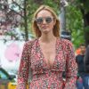 Exclusif - Candice Swanepoel enceinte est allée déjeuner avec Doutzen Kroes et son mari Sunnery James au restaurant Bar Pitti au Greenwich Village à New York, le 5 juin 2016