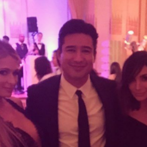 Paris et Nicky Hilton, Mario Lopez et sa femme Courtney au mariage de Melissa Wood et Noah Tepperberg à New York le 9 octobre 2016.
