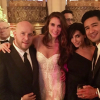 Mario et Courtney Lopez pose avec les mariés, Noah Tepperberg et Melissa Wood, à New York le 9 octobre 2016.