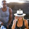 Khloé Kardashian et son nouveau compagnon Tristan Thompson à Miami le 18 septembre 2016.