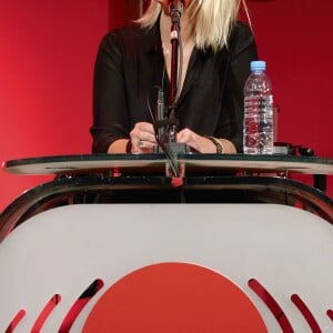 Flavie Flament - Conférence de rentrée de RTL à Paris. Le 4 septembre 2014.