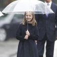 La princesse Leonor des Asturies, fille du roi Felipe VI et de la reine Letizia, à Madrid le 12 octobre 2016 lors des célébrations de la Fête nationale.