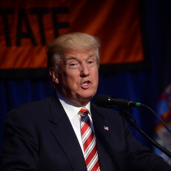 Donald Trump , candidat républicain à l'élection présidentielle, est nommé président du parti conservateur de l'état de New York, le 8 septembre 2016.