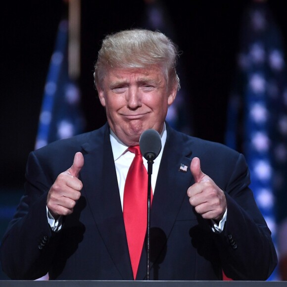 Donald Trump lors du dernier jour de la Convention des Républicains à Cleveland. Le 21 juillet 2016