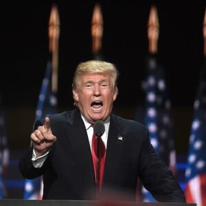 Donald Trump lors du dernier jour de la Convention des Républicains à Cleveland. Le 21 juillet 2016