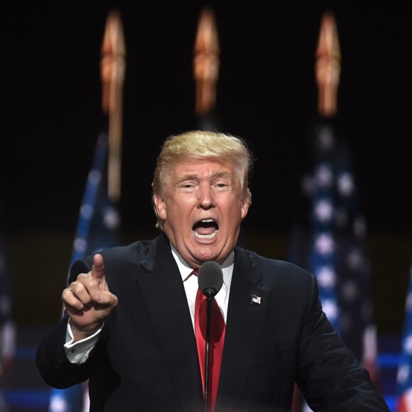 Donald Trump lors du dernier jour de la Convention des Républicains à Cleveland. Le 21 juillet 2016