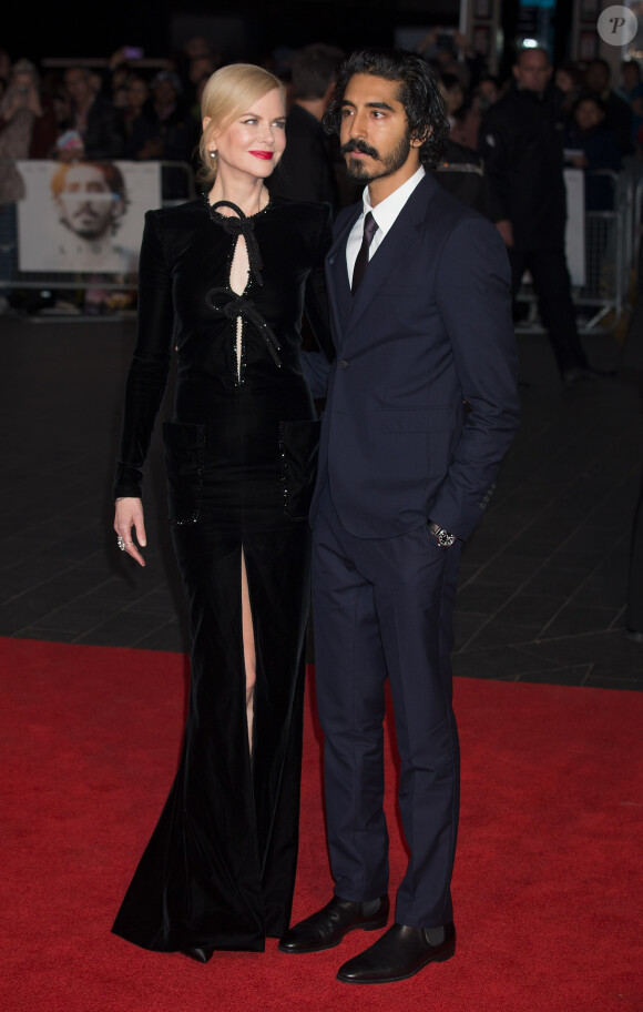 Nicole Kidman et Dev Patel arrivant à la projection du film "Lion" pendant le Gala American Express lors du 60ème BFI, le Festival du Film de Londres, au Odeon Leicester Square à Londres, le 12 octobre 2016.