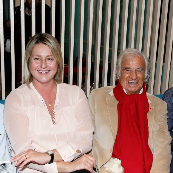 Charles Gérard, Luana Belmondo, Jean-Paul Belmondo, Paul Belmondo - A l'occasion du lancement de son nouveau livre "Mes recettes bonne humeur" (Editions du Cherche Midi), Luana Belmondo a réuni ses proches et amis épicuriens autour d'un Aperitivo concocté par le Chef Denny Imbroisi (Restaurant IDA) à Paris, le 13 Octobre 2016. © Dominique Jacovides/Bestimage