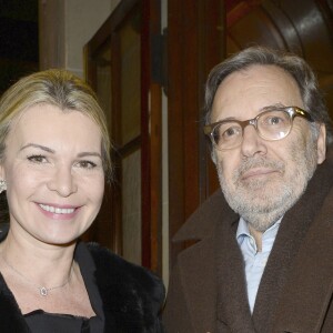 Nonce Paolini et sa femme Catherine Falgayrac - Générale de la pièce "Tout à Refaire" au théâtre de la Madeleine à Paris, le 8 février 2016.
