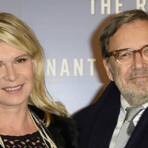Nonce Paolini et sa femme Catherine Falgayrac - Avant-première du film "The Revenant" au Grand Rex à Paris, le 18 janvier 2016.