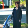 Exclusif - Susan Sarandon, sa fille Eva Amurri (enceinte) et sa petite-fille Marlowe se promènent en faisant du shopping dans les rues de Westchester County. Le 2 juillet 2016