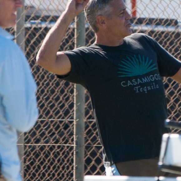 George Clooney sur le tournage de 'Suburbicon' à Los Angeles, Californie, Etats-Unis, le 21 octobre 2016.