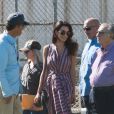 Amal Alamuddin-Clooney et son père Ramzi Alamuddin rendent visite à son mari George Clooney sur le tournage de 'Suburbicon' à Los Angeles, Californie, Etats-Unis, le 21 octobre 2016