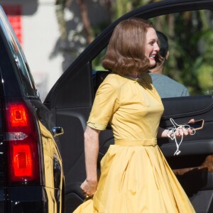 George Clooney et Julianne Moore sur le tournage du film 'Suburbicon' à Los Angeles, le 18 octobre 2016