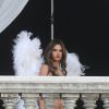 Alessandra Ambrosio sur le tournage de la nouvelle campagne de la marque de lingerie "Victoria's Secret" réalisée par Michael Bay à l'Opéra à Paris le 20 Août 2016.
