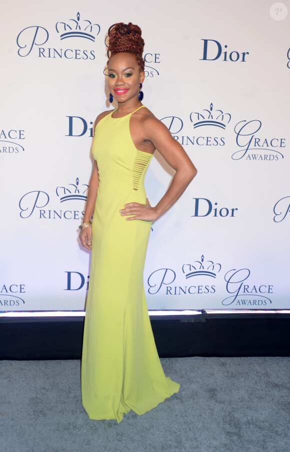 Camille A. Brown au gala des Princess Grace Awards 2016, le 24 octobre 2016 à New York. La chorégraphe Camille A. Brown, le comédien Leslie Odom Jr. et l'actrice, chanteuse et productrice Queen Latifah ont notamment été primés.