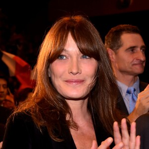 Carla Bruni-Sarkozy - Nicolas Sarkozy en meeting à la salle Vallier à Marseille pour la campagne des primaires de la droite et du centre en vue de l'élection présidentielle de 2017, le 27 octobre 2016. © Bruno Bébert/Bestimage