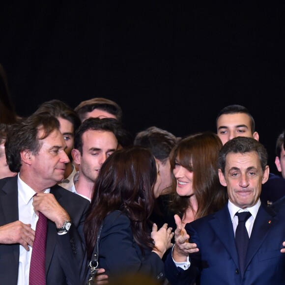 Nicolas Sarkozy en meeting à la salle Vallier à Marseille pour la campagne des primaires de la droite et du centre en vue de l'élection présidentielle de 2017, le 27 octobre 2016. © Bruno Bébert/Bestimage