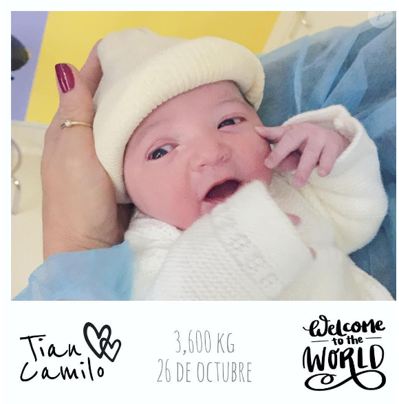 Tian Camilo, le fils Emanuel Mammana et de sa compagne Magui né le 26 octobre 2016.