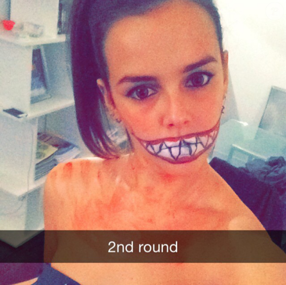 Pauline Ducruet, un sourire irrésistible lors d'Halloween 2014 à Londres, photo publiée sur son compte Instagram.