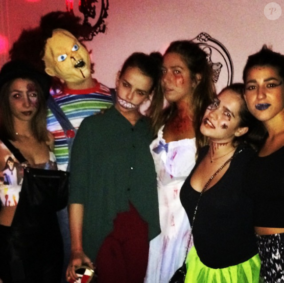 Pauline Ducruet et ses amis lors d'Halloween 2014 à Londres, photo publiée sur son compte Instagram.
