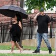 Exclusif - Blac Chyna enceinte et son fiancé Rob Kardashian sur le tournage de leur téléréalité à Washington le 4 juillet 2016. Le couple a passé la journée à visiter la Washington High School