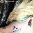 Paris Jackson a publié des photos de son nouveau tatouage sur Snapchat. Photo publiée au mois d'octobre 2016