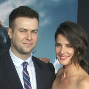 Cobie Smulders et son fiancé Taran Killam à la Première du film "Captain America" à Hollywood, le 13 mars 2014.