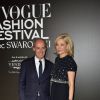 Xavier Romatet et Nadja Swarovski assistent au dîner de coup d'envoi du "Vogue Fashion Festival" à l'hôtel Potocki. Paris, le 3 novembre 2016.