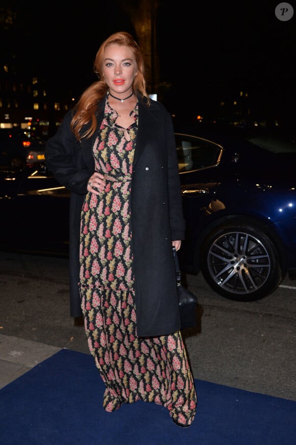 Lindsay Lohan - Les célébrités arrivent à l'exposition de Mert Alas & Marcus Piggott à Londres, le 27 octobre 2016