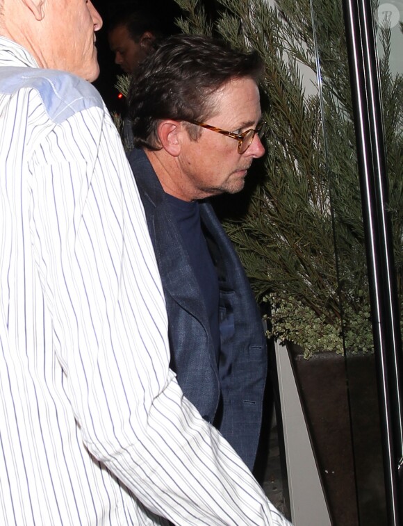 Michael J. Fox sortant après dîner du restaurant Catch à West Hollywood, le 6 octobre 2016.